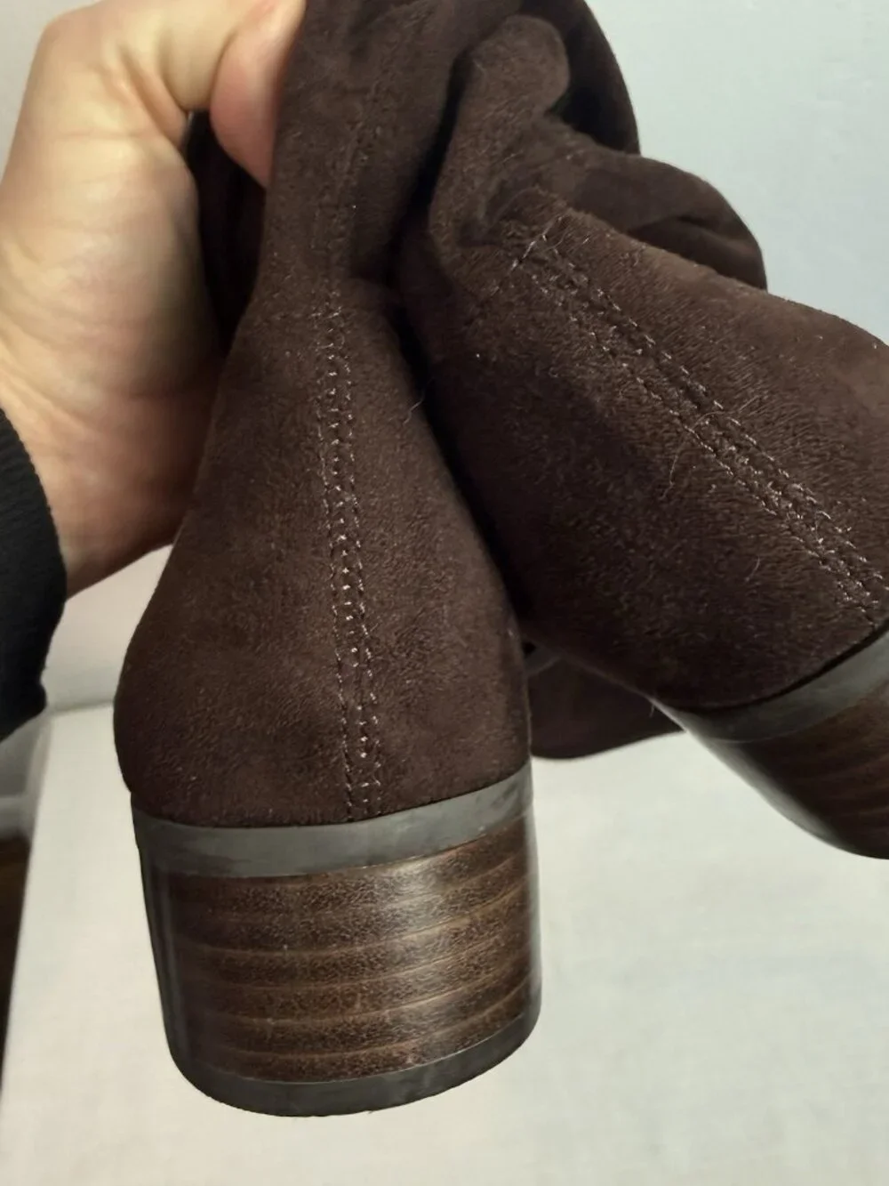 Charles David GRAVITY Brown Fabric Pull On Over The Knee Boots Women’s Size 8.5M